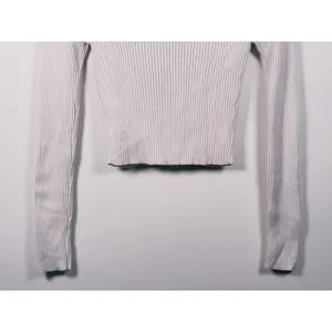 Abercrombie & Fitch Ribbed Cardigan Pearl Button S Ivory Preppy Old Money Y2K thumbnail 9