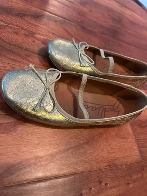Zodiac Metallic Gold Bowed Ballet Flats Size 7 thumbnail 3