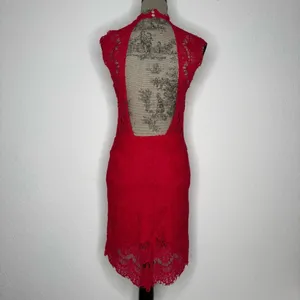 Free People FP Intimately Red Daydream Lace Bodycon Dress SMALL thumbnail 7