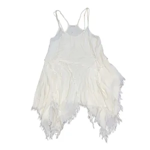 Free People Intimately Shred Slip Dress Asymmetrical Handkerchief Hemline SZ S thumbnail 2