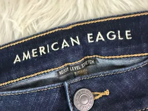 American Eagle Skinny Next Level Stretch Jeans Size 14 Long Dark Wash thumbnail 3
