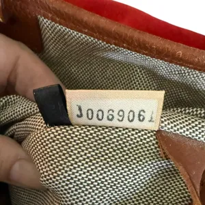 Dooney & Bourke Red Brown Suede Leather Tote Purse thumbnail 11