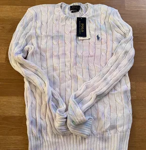 NWT Polo Ralph Lauren Pima Cotton Sweater White thumbnail 1