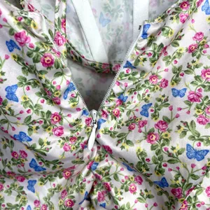 For Love and Lemons Victorias Secret Satin Butterflies Floral Corset Slip Dress thumbnail 8