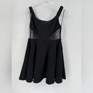 Free People Brooklyn Mini Dress‎ in Black size medium NWT thumbnail 6
