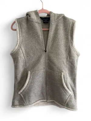 KÜHL Alfpaca Hooded Zip-up Fleece Vest with Sherpa Taupe Size M Outdoors Cozy thumbnail 1