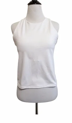 Fabletics medium White High-Neck Strappy Criss-Cross Active Tank thumbnail 1