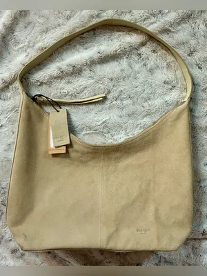 Margot Gabi Maxi Hobo - Cream/Beige Suede - NWT thumbnail 2