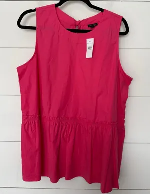 Ann Taylor Women’s Large Pink Bow Tank Top New Career Office Core Girly thumbnail 1