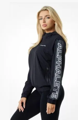 Alphalete Women’s EXP Tech Windbreaker- Black Matter, Size Small thumbnail 1