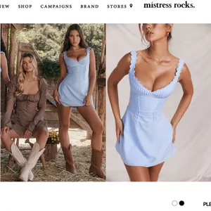 HOUSE OF CB 'Tilly'‎ Blue Pin Tuck Mini Dress NWOT size XS thumbnail 13