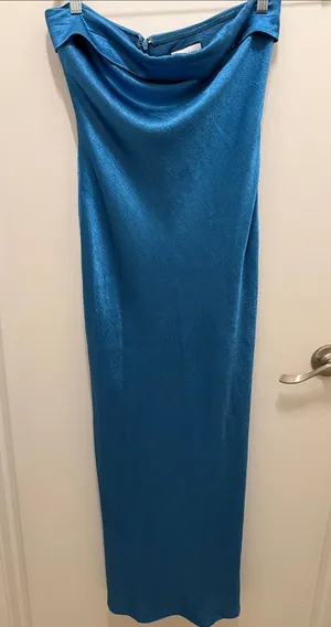 Runaway the Label teal strapless dress thumbnail 1