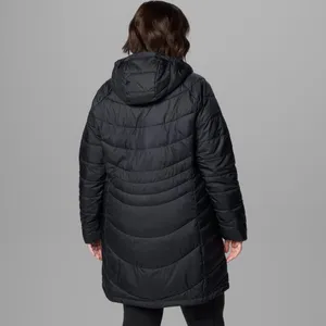 Columbia Women's Karis Gale II Long Jacket Plus Size 1X Black Hooded Insulated thumbnail 2