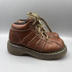 Dr Martens Chunky Ankle Boots Womens Size 7 Mens 6 Brown Lace Up Hightop Y2K thumbnail 3