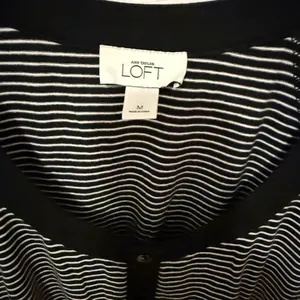 LOFT Black and White Striped Mini Dress thumbnail 4