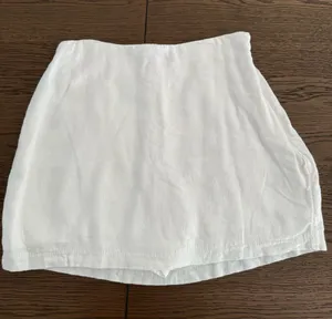 Abercrombie & Fitch Linen White Mini Skirt thumbnail 1