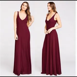 ✨Show Me Your Mumu Burgundy Jenn Maxi Sz Medium Dress✨ thumbnail 2