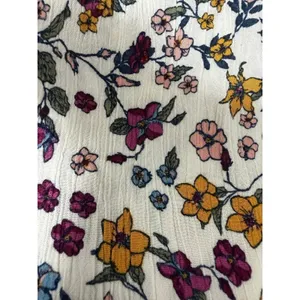 Joe B Floral Tiered Midi Skirt White Rayon Boho‎ Cottagecore Women's Large thumbnail 4