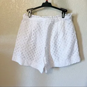 J Crew Eyelet White High Rise Shorts thumbnail 6