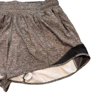 Lululemon Tracker Short V 4" Heathered Grey Running Shorts Womens 6 Tall thumbnail 3