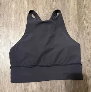 Lululemon black sports bra with criss-cross straps thumbnail 1