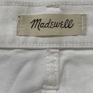 Madewell The Perfect Vintage Crop Jean‎ White Button Fly Raw Hem L3908 Womens 28 thumbnail 8