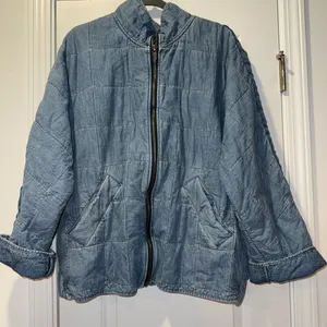Free People Denim Dolman Quilted Jacket thumbnail 4
