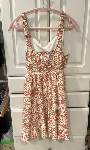 Orange/pink Tropical Dress thumbnail 2