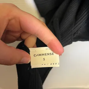 Commense Black Ribbed High Neck Twist Back Sleeveless Top S OA230523064 thumbnail 5