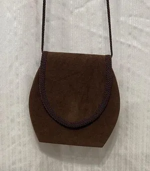 Vintage Brown Suede Mini Shoulder Bag thumbnail 1