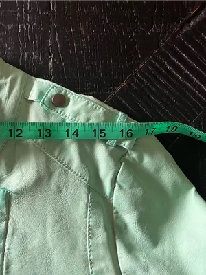 a.n.a Women's Mint Green Moto Biker Jacket Cropped Faux Leather Size L thumbnail 4