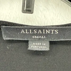 AllSaints Jayda Jersey‎ Dress Black Sleeveless Tie Waist Casual Womens Small thumbnail 5