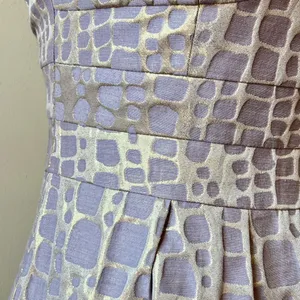 American Eagle Lavender Gold Metallic Jacquard Strapless Mini Dress Size 4 Party thumbnail 2