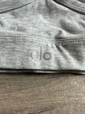 ALO Yoga Light Gray Seamless Strappy Bralette thumbnail 4
