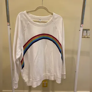 Old Navy White Sweatshirt with Colorful Design thumbnail 2