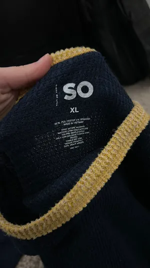 SO Navy Sweater Striped knit long sleeve. XL thumbnail 2
