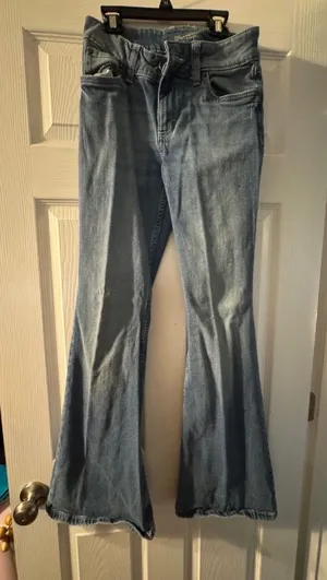 Wrangler Flare Leg Jeans Medium Wash Size 3x34 thumbnail 1