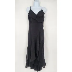 1. State Winter Muse Black Ruffle Sparkle Hi-Lo Dress NWT Women’s XS thumbnail 11