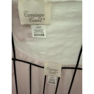 Vtg Carriage‎ Court Nightgown Womens Large Pink Lace Ruffle Long Sleeve Set thumbnail 7