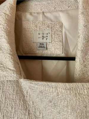 Women's Off White Textured Moto Jacket thumbnail 4