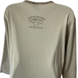 Vintage Harley-Davidson Motorcycle Button Front Knit Ribbed Top Dallas Texas‎ XL thumbnail 7