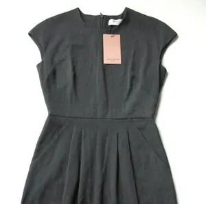 NWT MM. Lafleur Masha 3.0 in Charcoal Gray Light Twill Pleated Sheath Dress 0P thumbnail 4