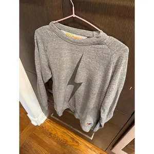 Aviator Nation Bolt Crewneck Sweatshirt gray lightning bolt women's small thumbnail 2