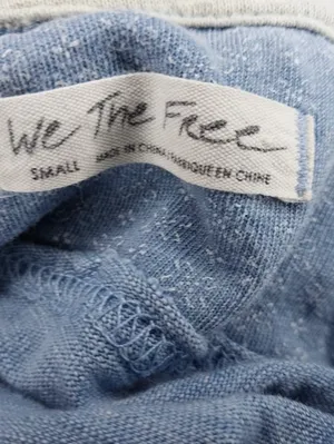 We The Free Free People Petal Pusher Pullover Boho Light Blue Long Sleeve Top thumbnail 11