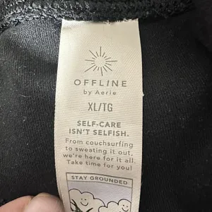 OFFLINE by Aerie‎ The Hugger Leggings Women XL Navy Blue Crackle Metallic Cross thumbnail 7