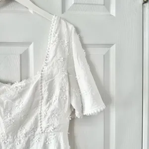 Showpo White Lightweight Fancy A Spritz Square Neck Embroidered Mini Dress 12 US thumbnail 5