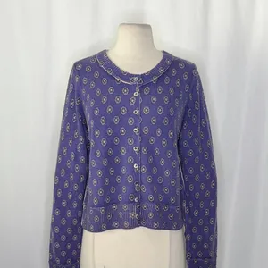 NWT!! FREE PEOPLE Nocturnal Patterned Cardigan Sweater Cardi‎ Floral Large thumbnail 3