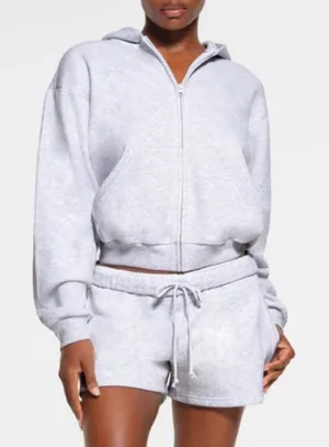 SKIMS Cotton Fleece Zip-Up Hoodie S thumbnail 1