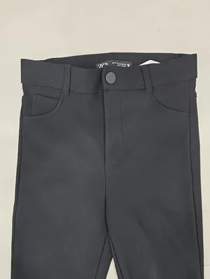 Zara Super Long Black Boot-Cut Dress Pants Size XS thumbnail 7