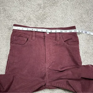 Levi’s Women’s Ribcage Straight Ankle Corduroy Pants High Rise Retro in Red 25 thumbnail 14